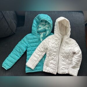 Bundle: Soobe & Okaïdi Girls Puffer Jackets – Sizes 4-5Y and 6Y Lightweight Warm